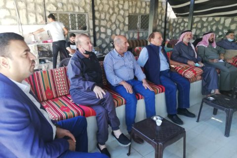 زيارة رئيس الجمعية المهندس وفائي مسيس والمهندس طارق أبو محفوظ لفرع الجمعية في الطفيلة حيث تم التعارف والمباركة لأعضاء الهيئة الادارية الجديدة برئاسة الدكتور غازي المرايات حيث تم شرح استراتيجية الجمعية ليتم العمل بها من قبل الفروع.