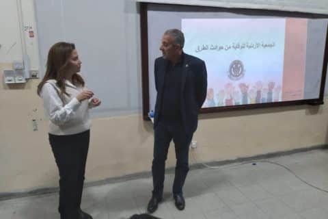 المحاضرة التي القاها المهندس وفائي مسيس رئيس الجمعية الأردنية للوقاية من حوادث الطرق لطلبلة ماجستير السلامة المرورية في كلية الهندسة بالجامعة الاردنية يوم الاربعاء 9 آذار 2022