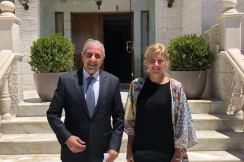 عقد لقاء بين رئيس الجمعية المهندس وفائي مسيس والسفيرة السويدية من اجل التشاركية ودعم الجمعية بتاريخ 18-5-2022