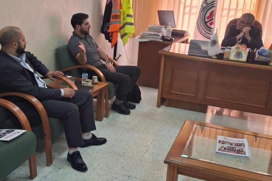 استقبل رئيس الجمعية  المهندس وفائي مسيس وفد من كلية لومينوس حيث تم بحث أوجه التعاون المشترك بين الطرفين