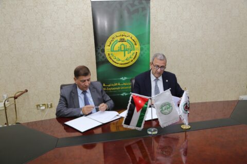 توقيع مذكرة تفاهم بين الجمعية الأردنية للوقاية من حوادث الطرق و جامعة الزيتونة الأردنية و ذلك يوم ١١ حزيران في مقر الجامعة